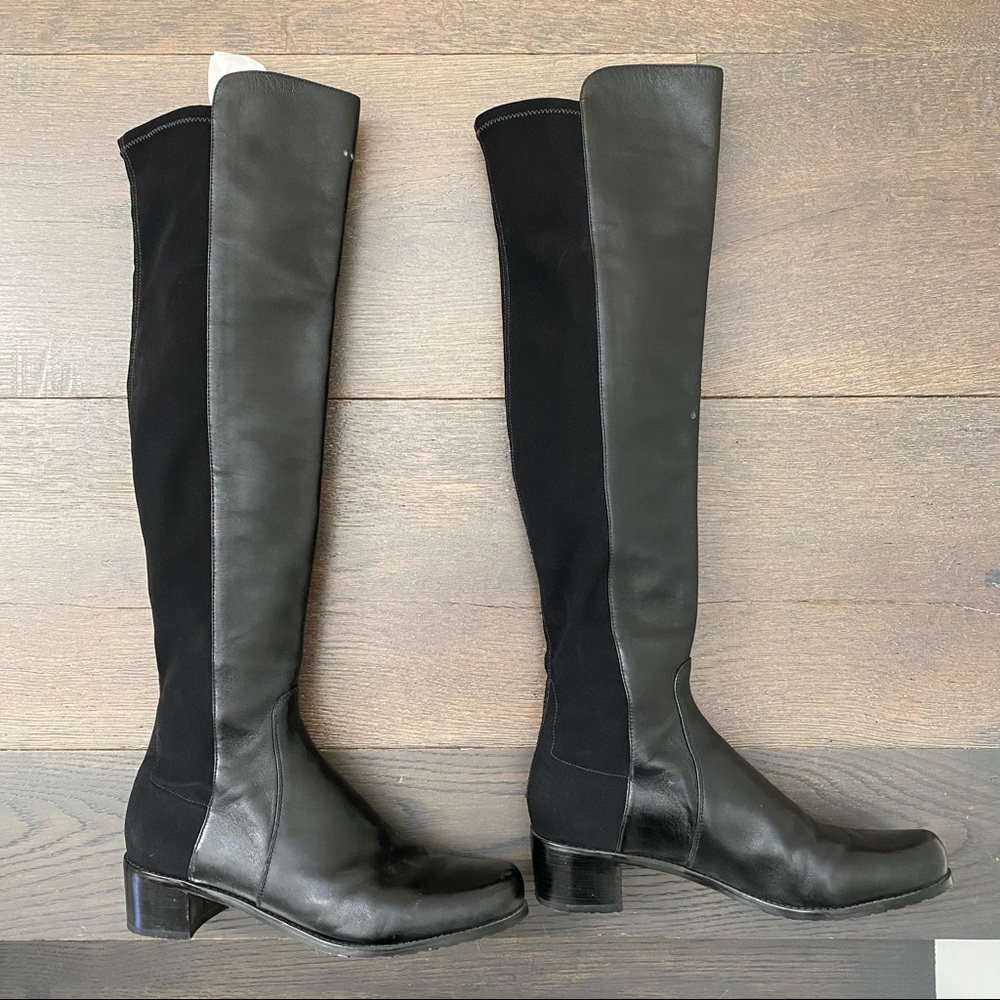 Stuart Weitzman reserve black knee boots size 9